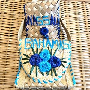 Vintage Bahamas Wicker Purse & Wallet
